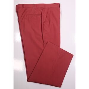 Brooks Brothers Vintage 70s 80s Pink Red Flat Front Cotton Dress Pants 38x30